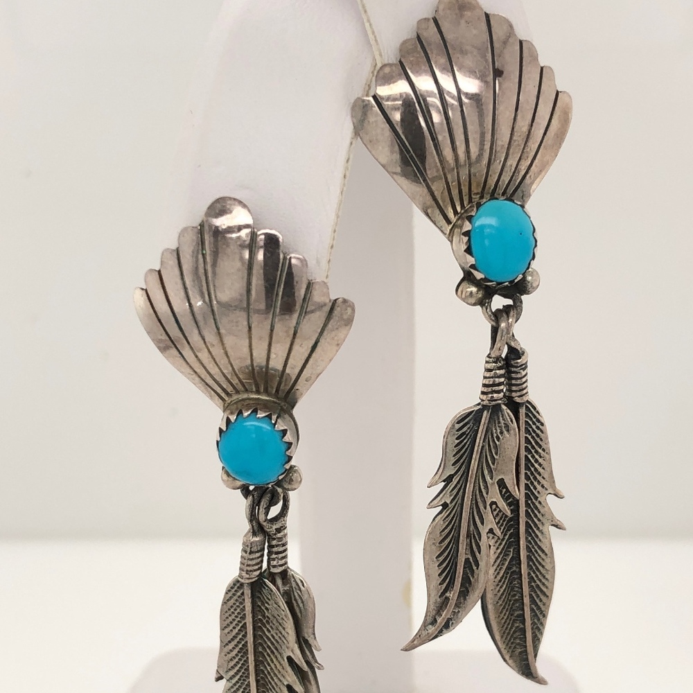 Fashion Turquoise Silver Earrings